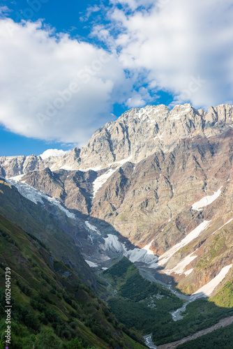 Obraz na płótnie Koruldashi glacier at Racha-Lechkhumi and Lower Svaneti, Georgia w salonie