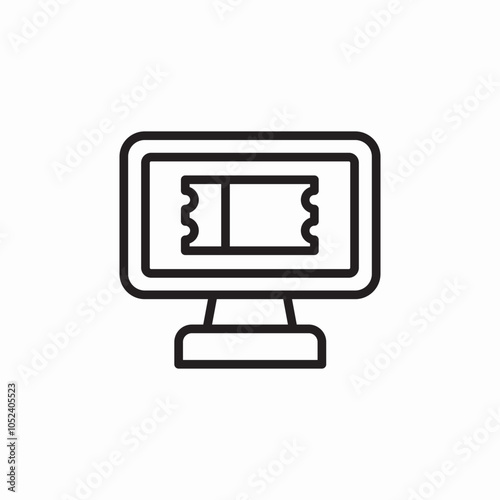 get tickets online icon sign vector