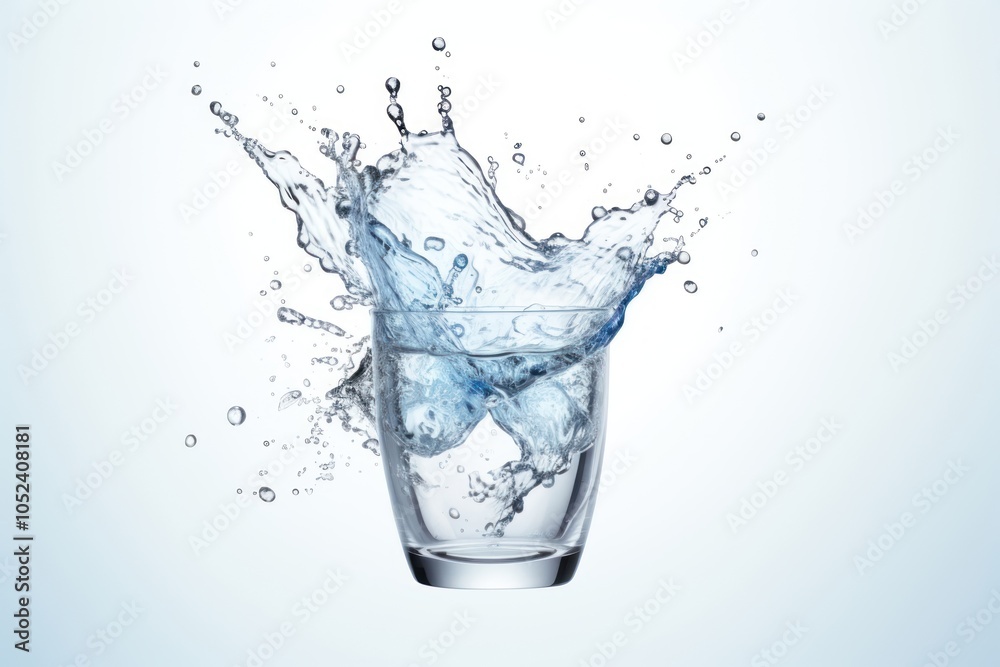 Water splash glass refreshment freshness.
