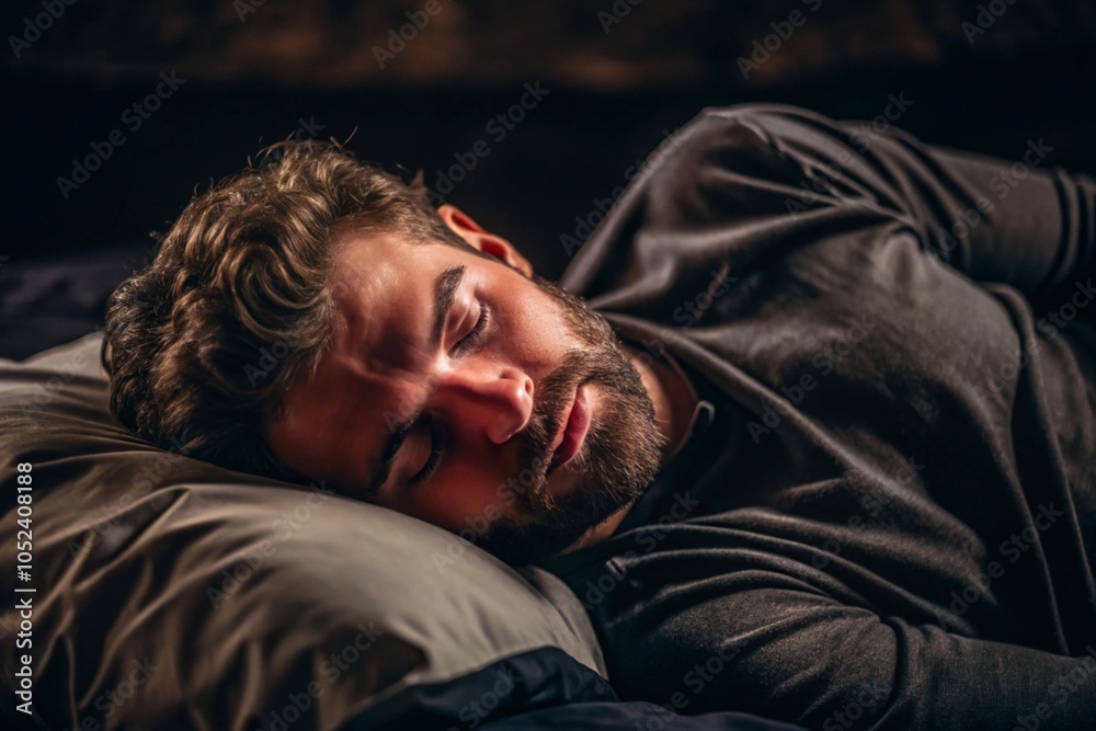 Peaceful Sleeping Man generative ai Peaceful Sleeping Man generative ai