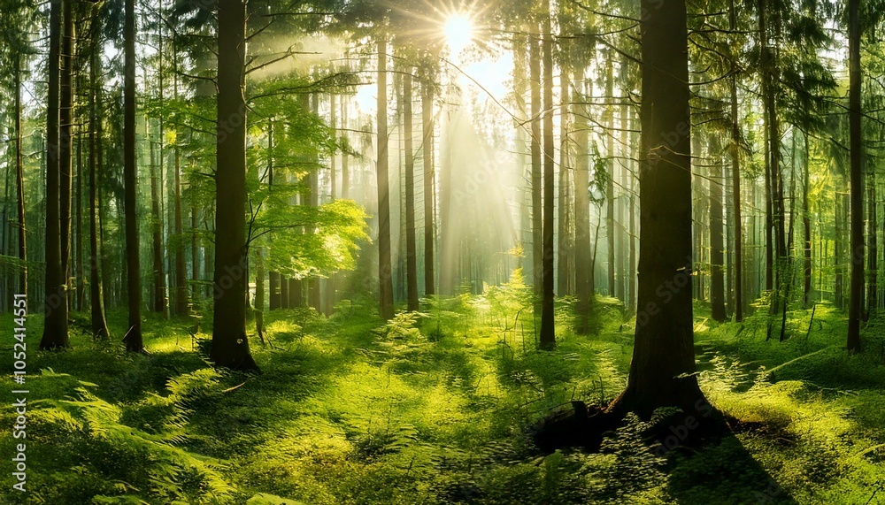 Obraz premium morning in the forest