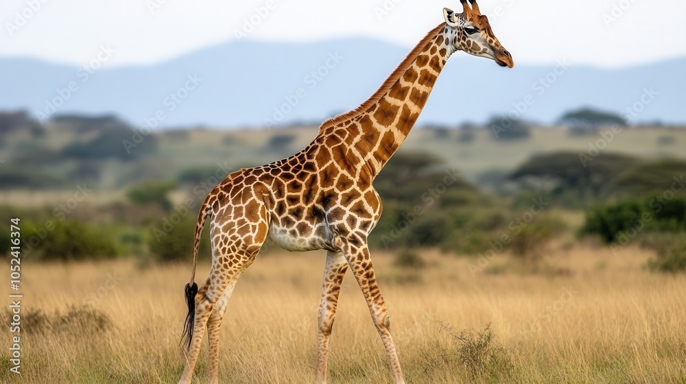 Obraz premium Playful Giraffes Interacting in Natural Habitat