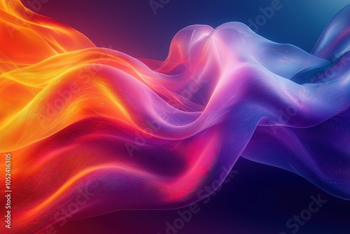 Wallpaper Mural Vibrant abstract waves of colorful smoke in motion Torontodigital.ca