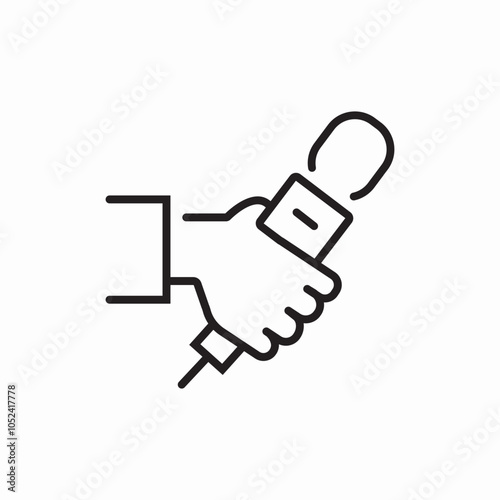 interview microphone icon sign vector