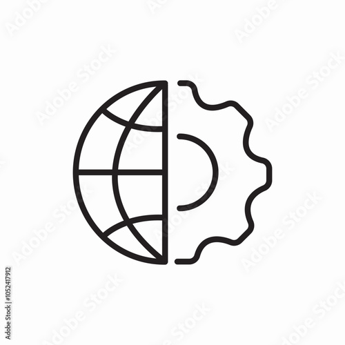 world setting icon sign vector