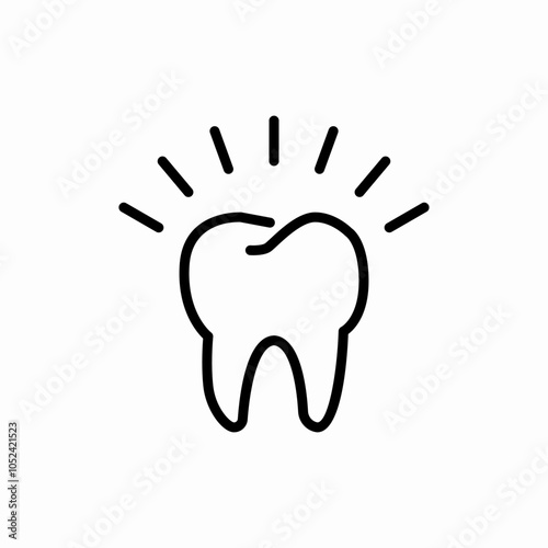 bright teeth icon sign vector