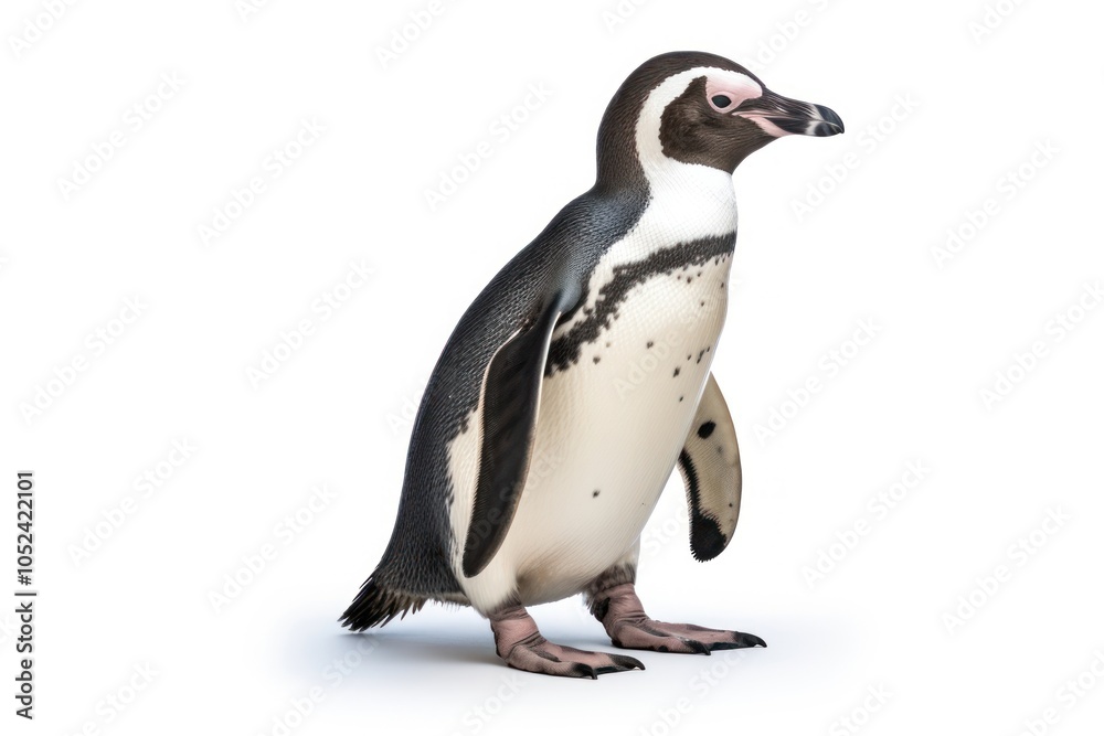 Fototapeta premium Penguin animal bird white background.