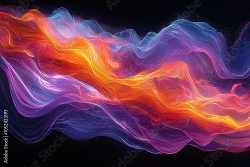 Wallpaper Mural Vibrant abstract wave of colorful light and energy in motion Torontodigital.ca
