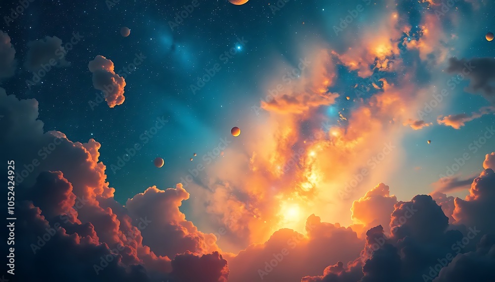 Fototapeta premium sunrise in space