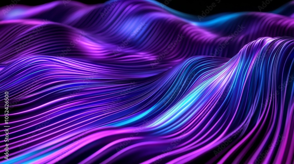 Fototapeta premium A dynamic abstract artwork featuring flowing waves