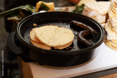 Artisanal Blood Sausage with Antioquian Arepas photo