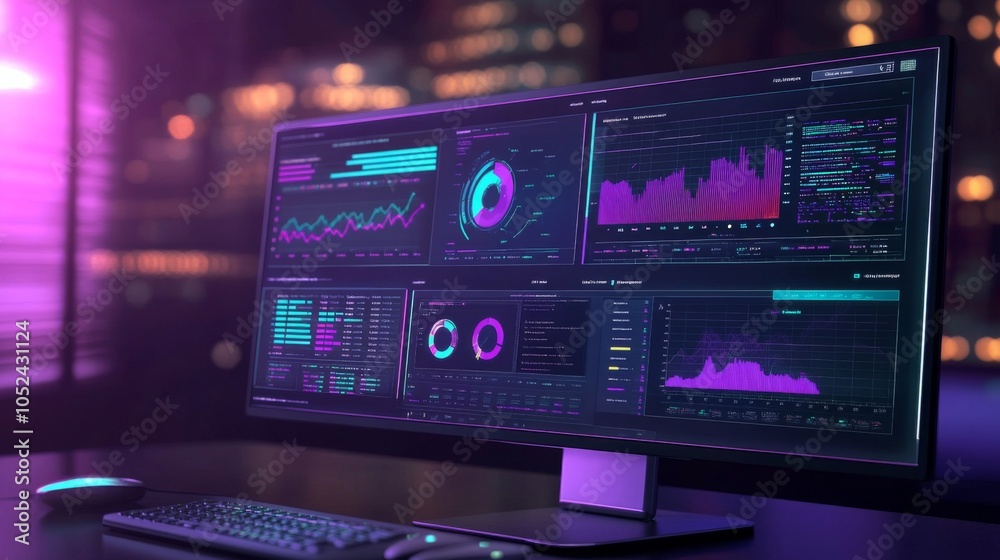 Obraz premium Visual representation of network performance metrics.