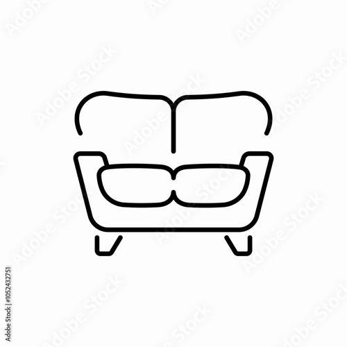 home sofa icon sign vector