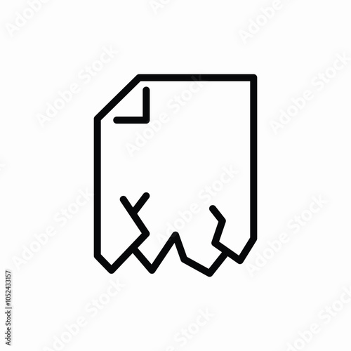 torn sheet paper icon sign vector