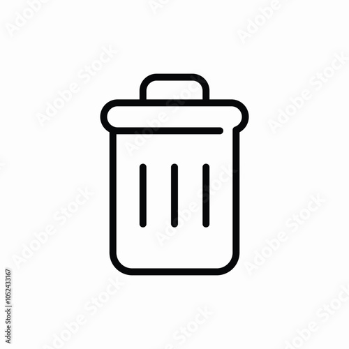 trash can icon sign vector
