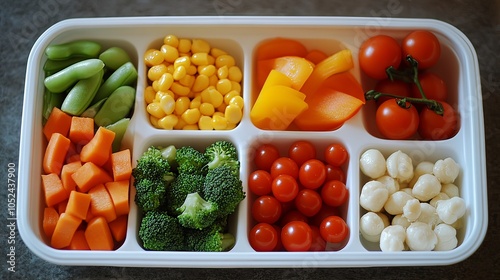 Children's lunch should be nutritionally balanced, including protein, carbohydrates, and fruits and vegetables to support their growth, strength, and energy for learning.  photo