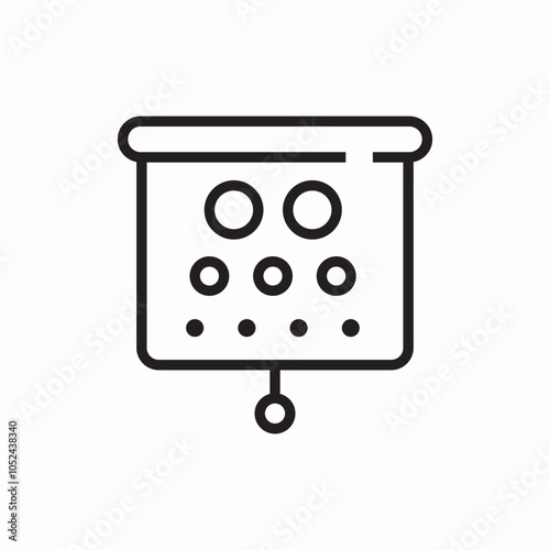 eye chart icon sign vector