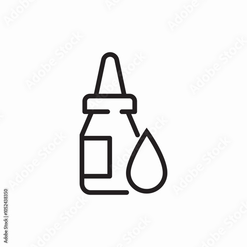 eye dropper bottle icon sign vector