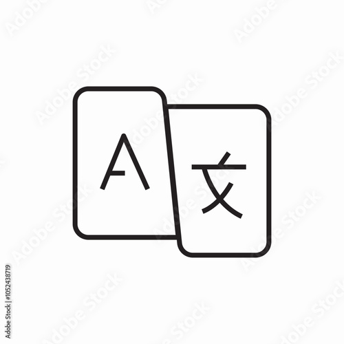 language translation icon sign vector