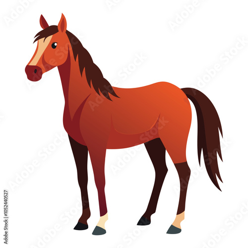 vector horse on white background