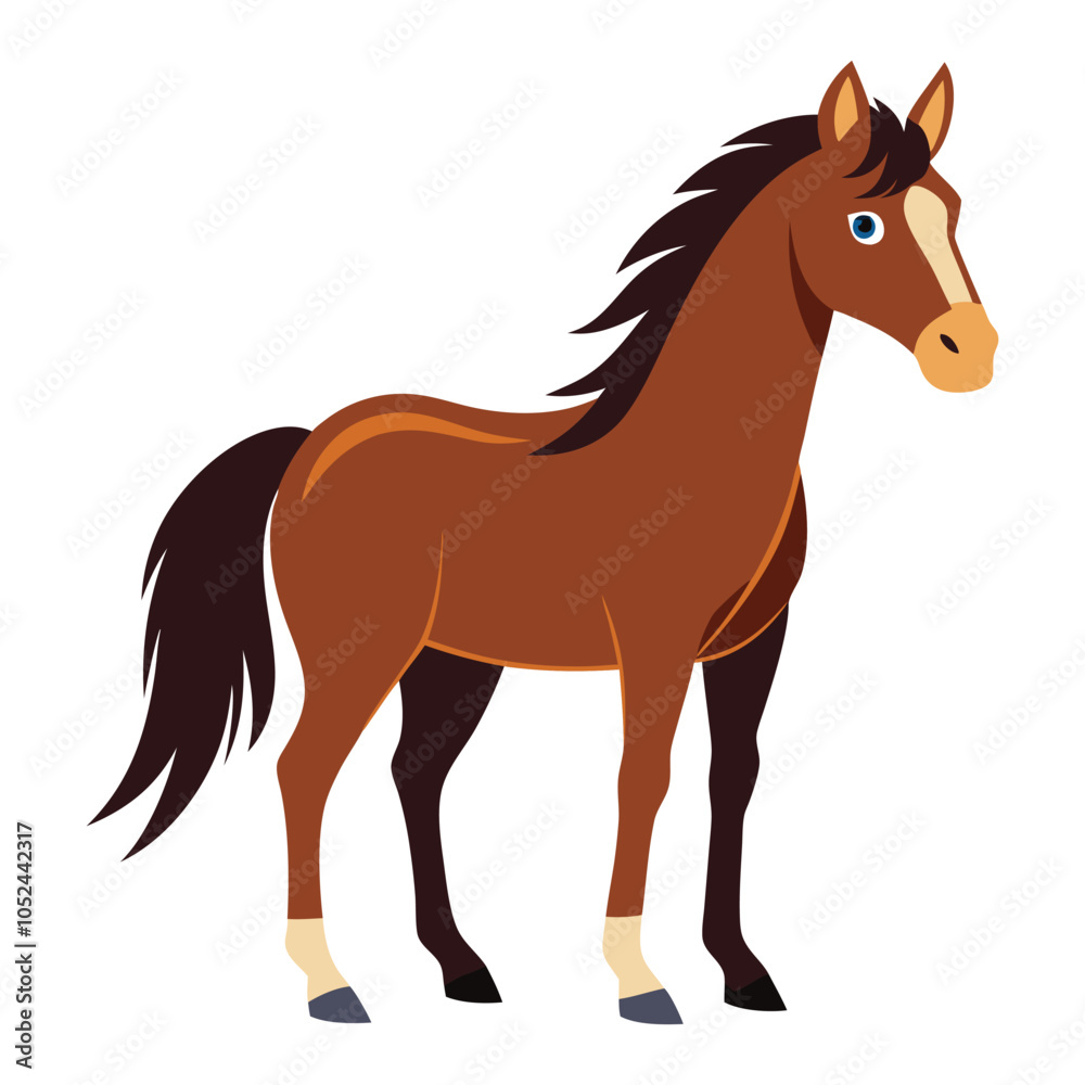 Obraz premium vector horse on white background