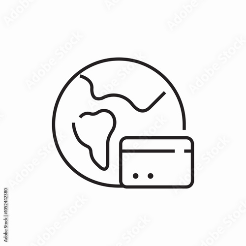 online worldwide payment icon sign vector