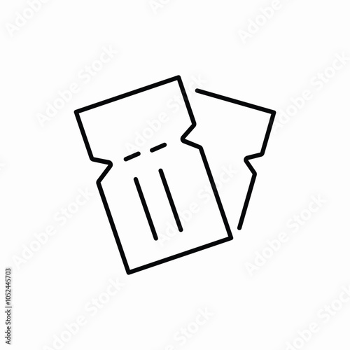 ticket sheets icon sign vector
