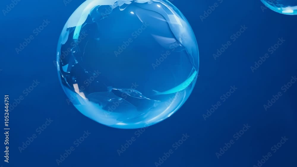 Slow rotation of transparent orbs in soft light Slow rotation of transparent orbs in soft light