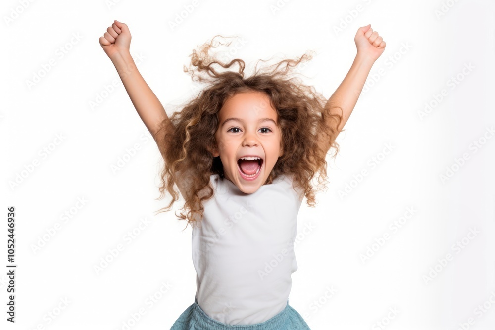 Shouting child happy girl. Shouting child happy girl.