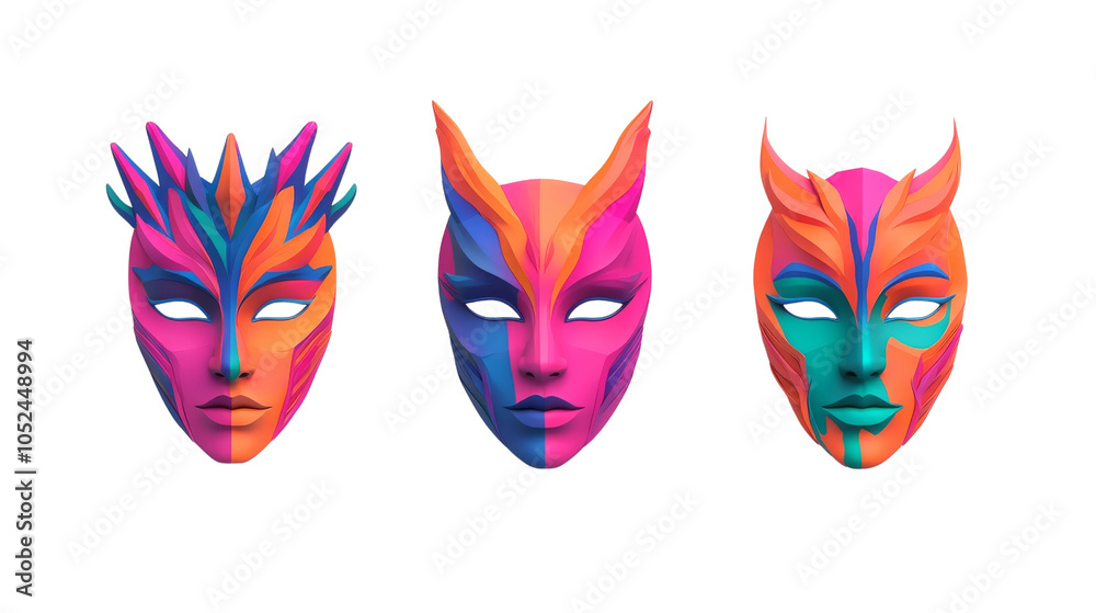 Obraz premium Colorful Abstract Masks.