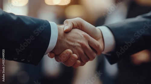 close up successful business people shaking hands