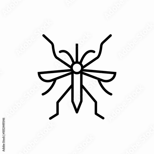 big mosquito icon sign vector