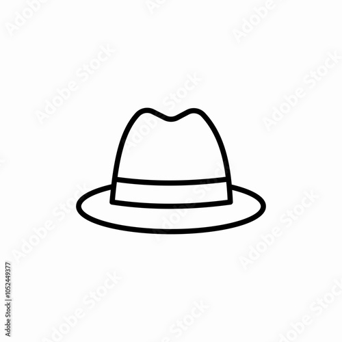 boater hat icon sign vector