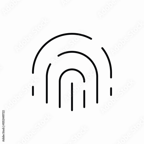 finger print icon sign vector