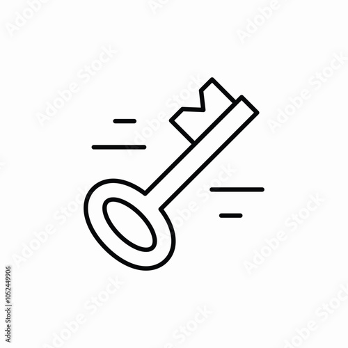 house key icon sign vector