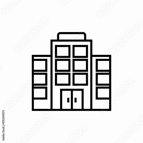 office building icon sign vector