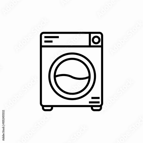 washing machine icon sign vector