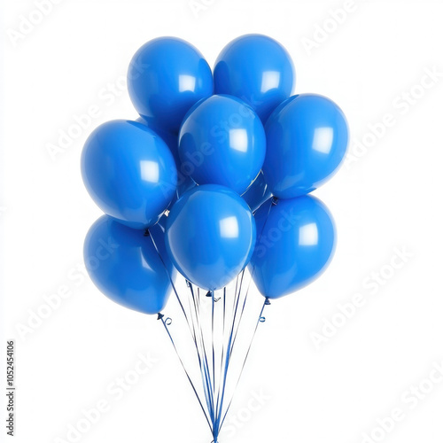 Bunch Of Blue Balloons Isol...