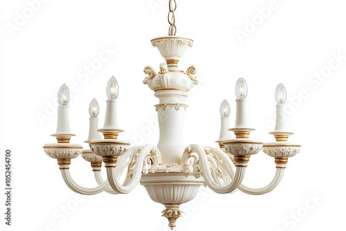 Chandelier On A White Backg...