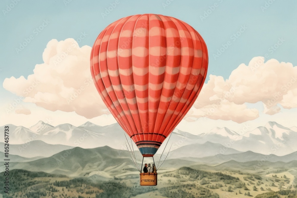 Obraz premium Balloon transportation aircraft vehicle.
