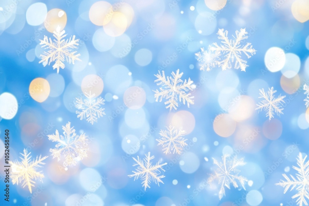 White snowflakes background pattern bokeh. White snowflakes background pattern bokeh.