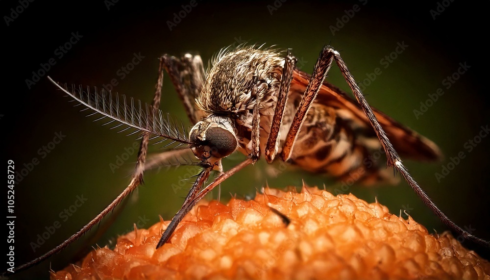 Naklejka premium Mosquito Macro - generative ai, üretken yapay zeka,