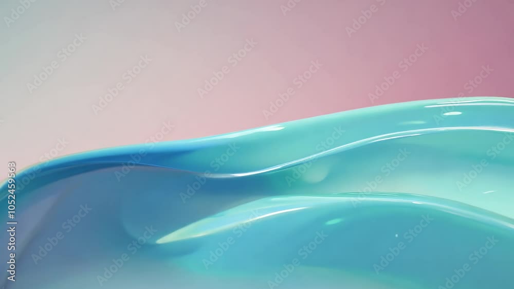 Iridescent fluid flowing across abstract surfaces Iridescent fluid flowing across abstract surfaces