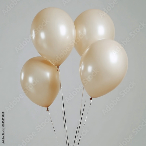 Gold Balloons Isolated