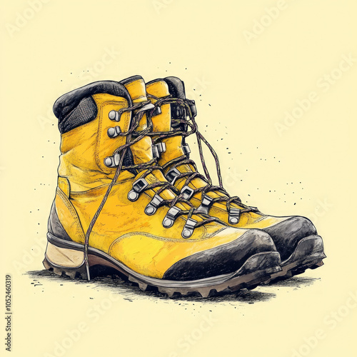 Hiking Boots Isolated