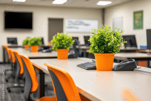 Office Setting Showing A He...