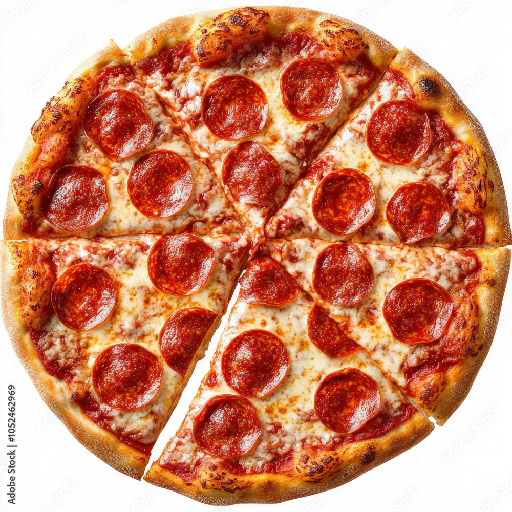 Pizza Top View Isolated Pizza Top View Isolated