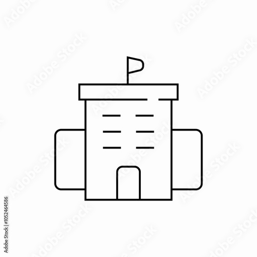 school university icon sign vector
