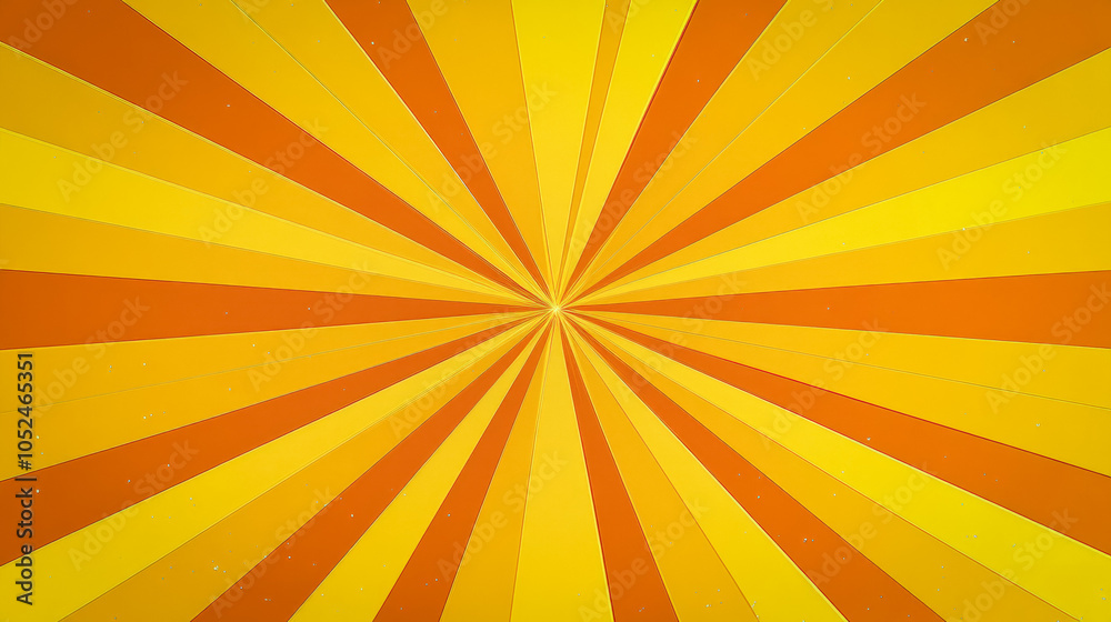 Obraz premium Wallpaper That Displays A Radial Burst Pattern In Various Shades Of Yellow, Surrounded By Subtle Sparkles And Highlights For Added Visual Interest