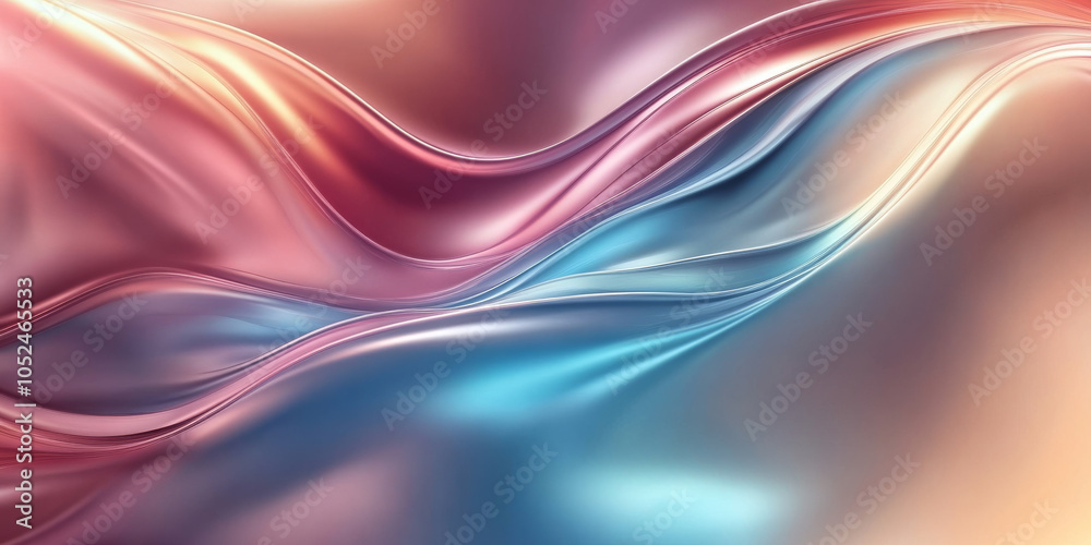 Abstract background with a smooth metallic surface flowing with vibrant colors of turquoise, deep maroon, and soft peach, creating a rich and inviting design Abstract background with a smooth metallic surface flowing with vibrant colors of turquoise, deep maroon, and soft peach, creating a rich and inviting design